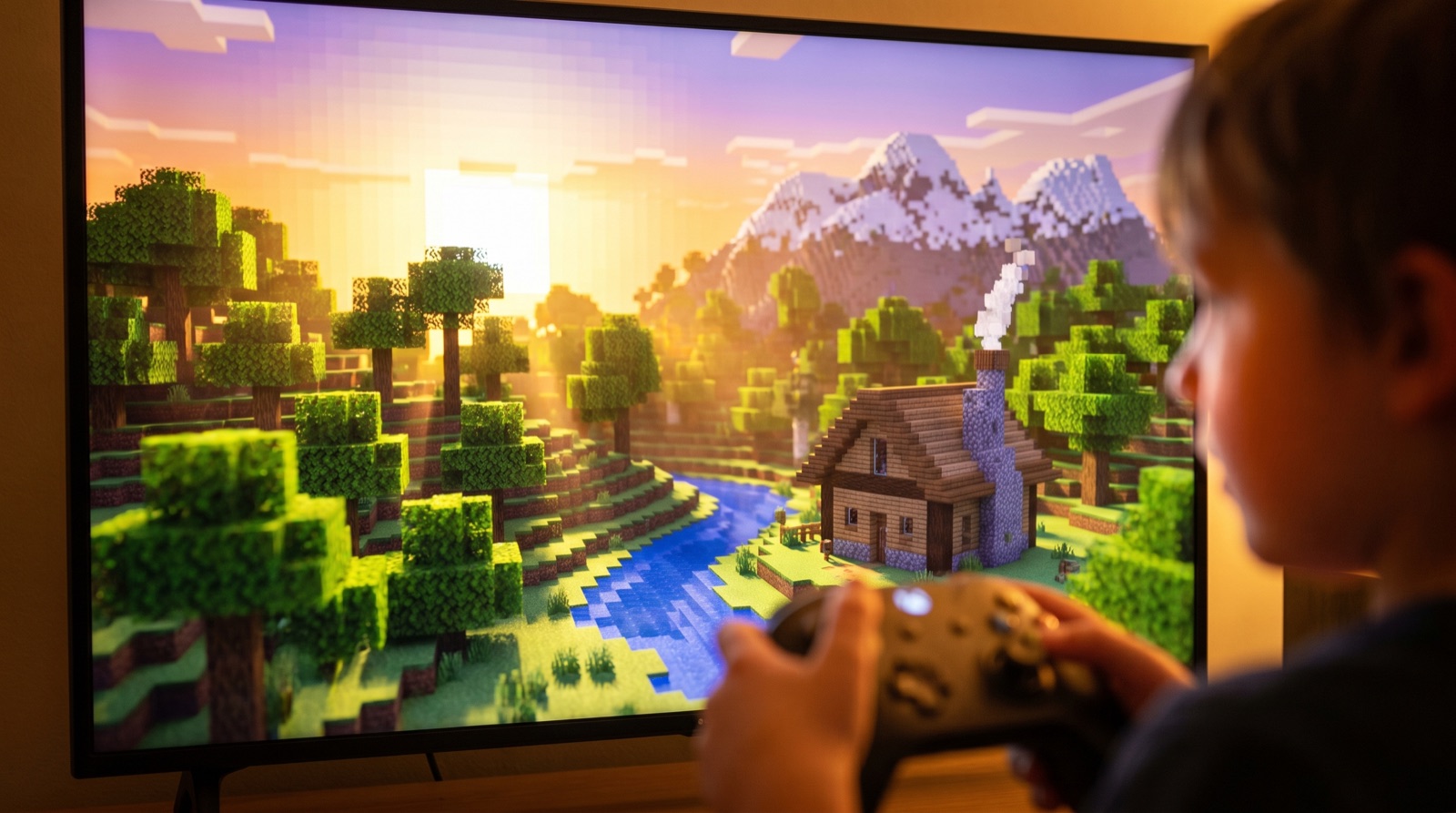 Мир Minecraft, в котором проходят уроки английского